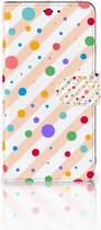 Geschikt voor Samsung Galaxy A7 (2018) Bookcase Hoesje Design Dots
