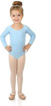 Elowel Lichtblauw  Meisjes Gymnastiek/Turnpakje met lange mouwen 128-140