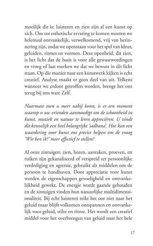 Pagina met tekst over kunst, esthetiek en de aard van de werkelijkheid.