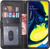 Samsung A80/A90 hoesje bookcase zwart - Samsung galaxy A80/A90 hoesje bookcase zwart wallet case portemonnee book case hoes cover hoesjes