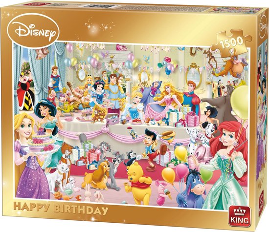 Disney Puzzle 1500 Stukjes Happy Birthday - King - Volwassenen en Kinderen  | bol.com
