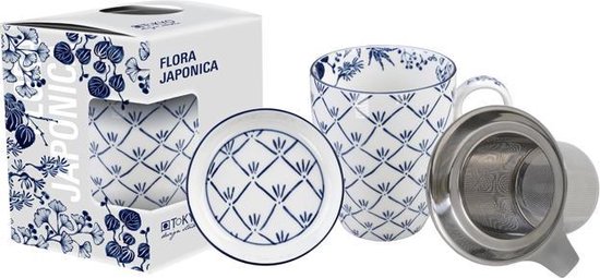 Lot De 4 Mugs En Porcelaine Tokyo Design Studio Flora Japonica - 35 Cl, Motifs Japonais, Micro-ondes Et Lave-vaisselle