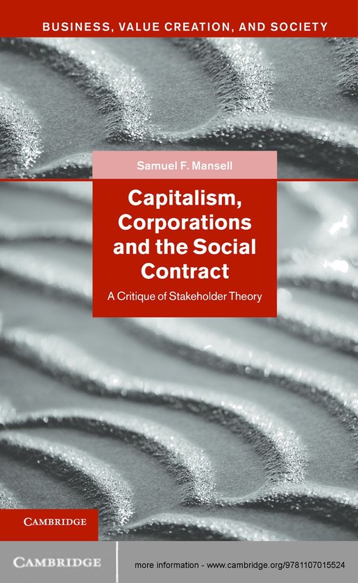 Business, Value Creation, and Society - Capitalism, Corporat ... - cover