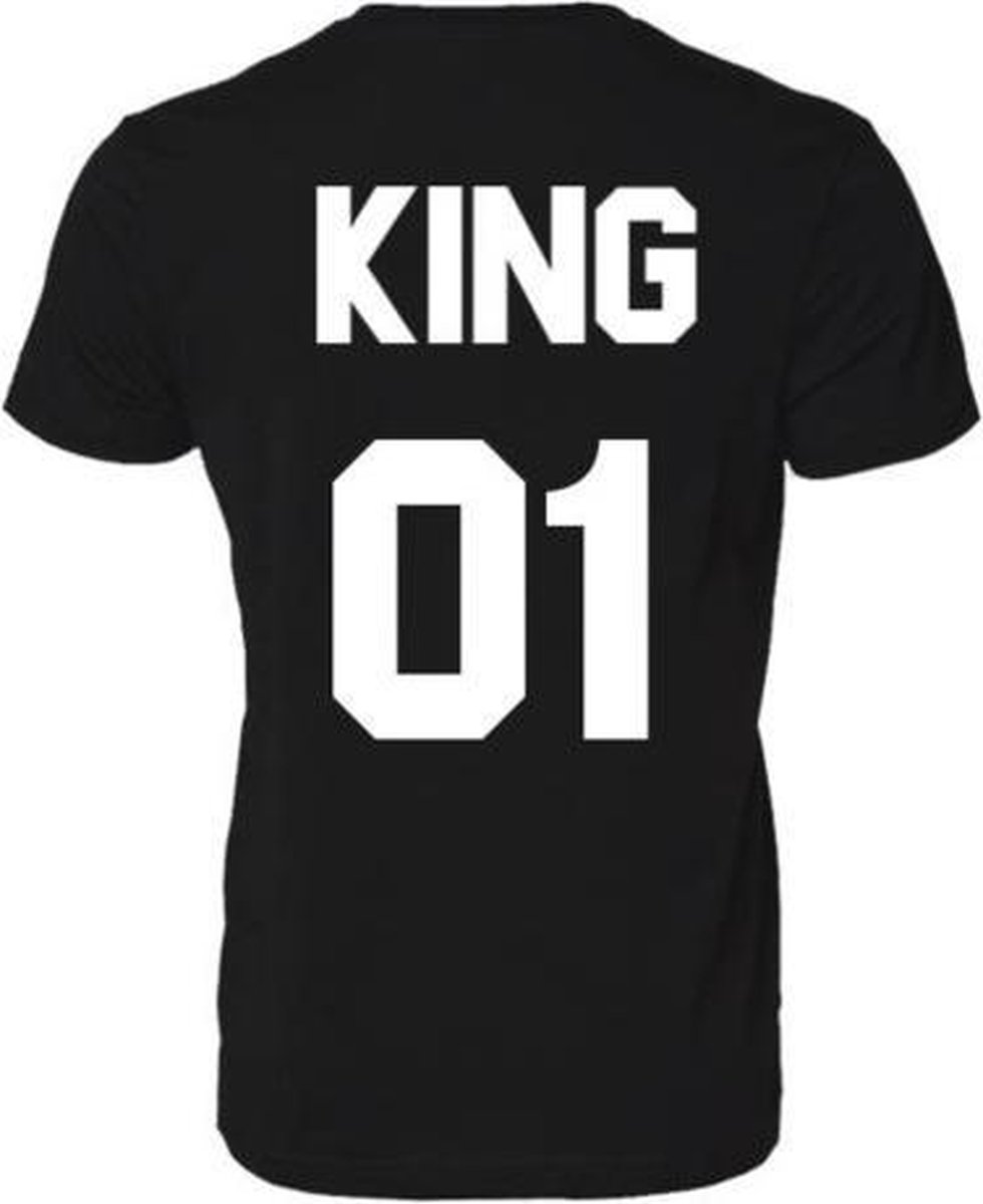T-Shirt King 01 Maat S | King + Rugnummer | King & Queen | bol.com