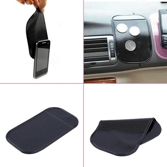 klif Augment Geduld Telefoon dashboard auto anti slip mat zwart - Sticky | bol.com