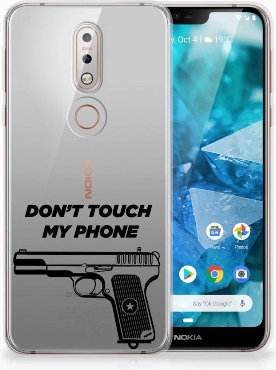 Nokia 7.1 Silicone-hoesje Pistol DTMP
