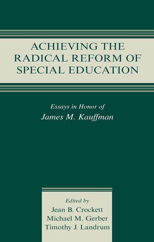 Achieving the Radical Reform of Special Education - cover
