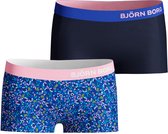 Bjorn Borg LA Tiny Flower meisjes minishort - 2pack - Blauw - maat 122