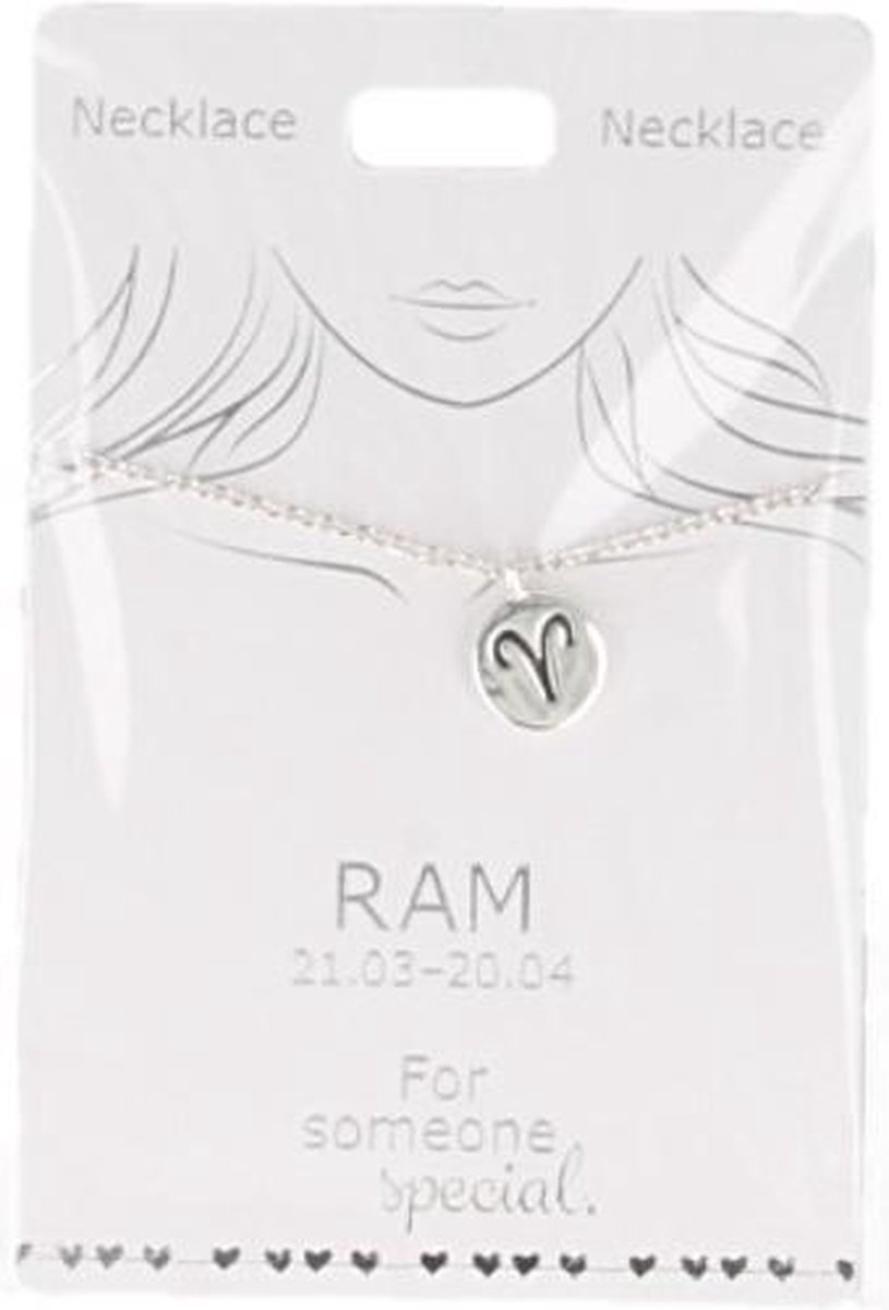 Ketting Ram, silver plated
