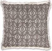 Unique Living - Sierkussen Laure 45x45 cm - Dark Grey - Met vulling