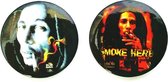 Buttons Bob Marley 2 stuks