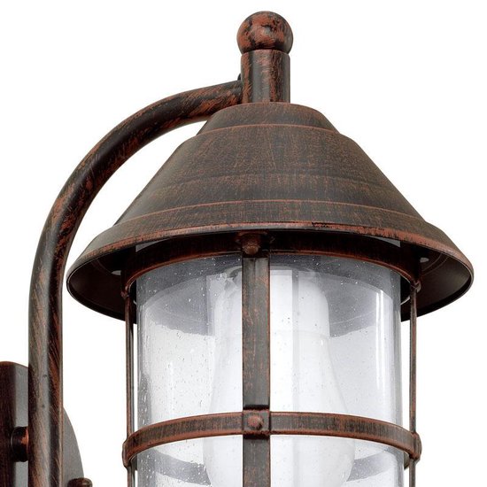 EGLO San Telmo - Éclairage extérieur - Applique - 1 lumière - Brun antique - Transparent