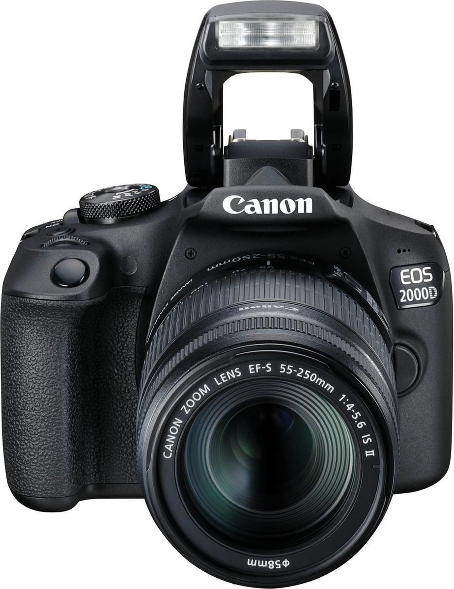 Canon EOS 2000D + 18-55mm IS + Extra Accu - Zwart | bol