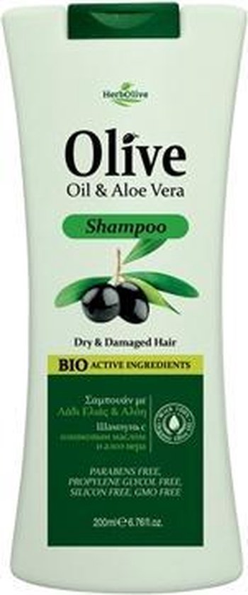 Herbolive Shampoo Olijfolie & Aloe Vera - Droog en Beschadigd Haar - 200 ml  | bol