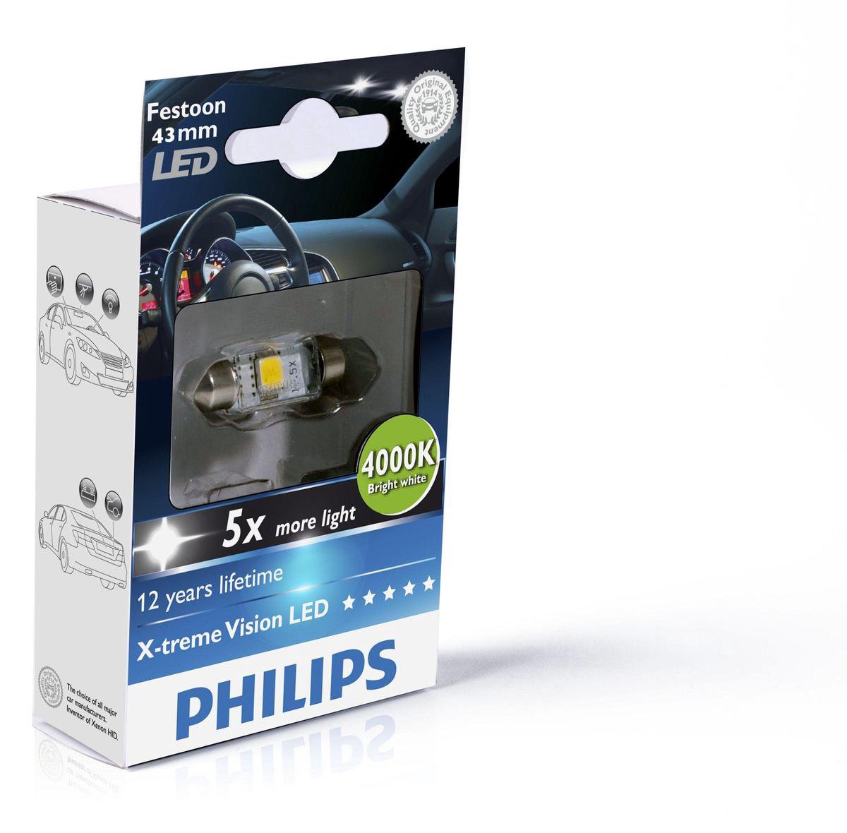 Philips Festoon X-tremeVision LED T10,5x43 4 000 K