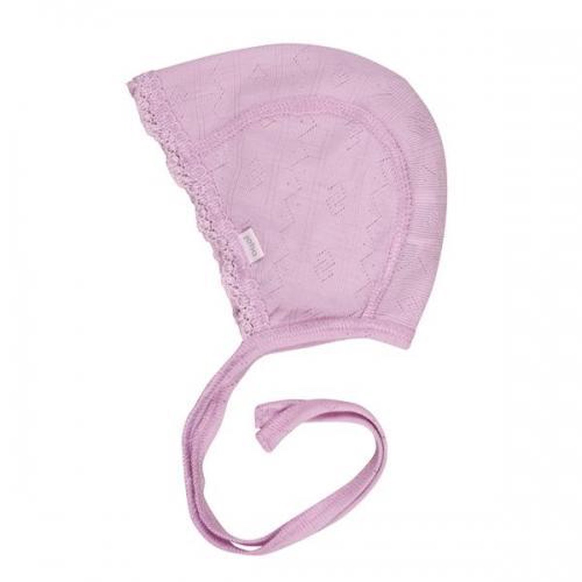 Kanten babymutsje Wol zijde roze (Joha) | 41-cm-1-4-maanden