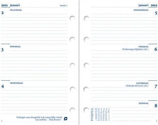 Succes Agendavulling 2023 MINI Wit PApier - (geen box) alleen  kalendergedeelte... | bol.com