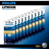 Philips Lithium Knoopcel batterijen CR1220 - Knoopcellen - CR1220 3V - 10 stuks