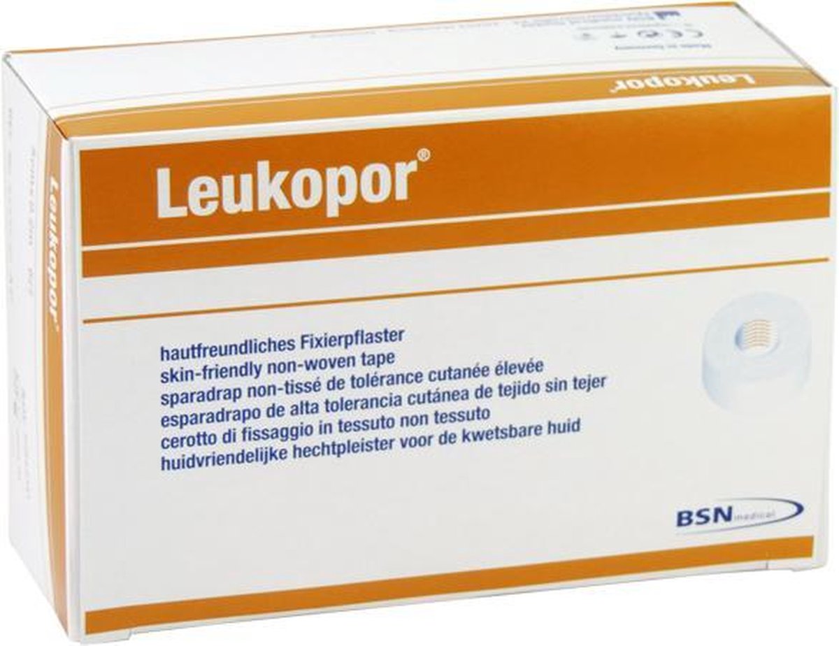 Leukopor Hechtpleister 9,2m x 5cm 6 rollen