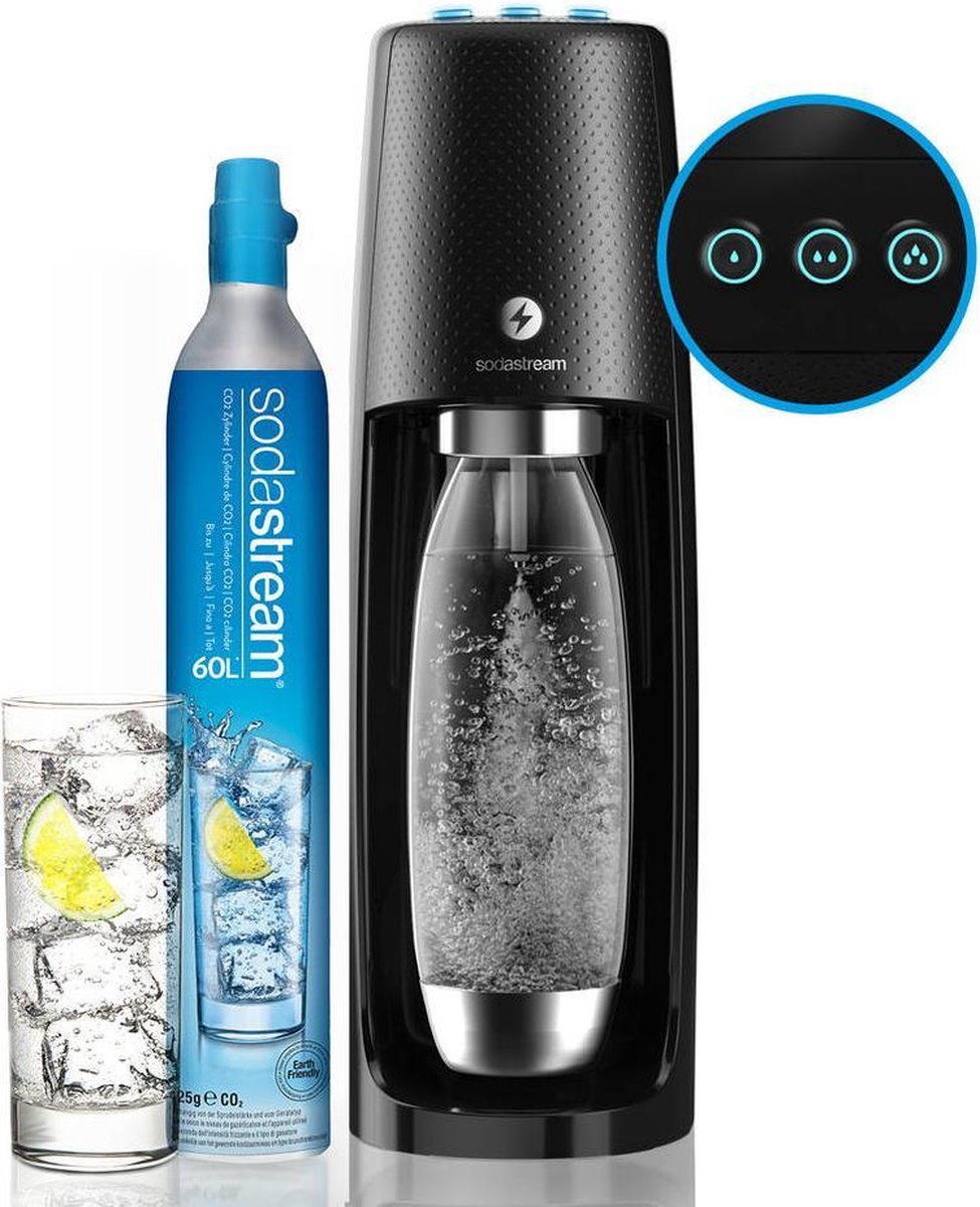SodaStream Spirit One Touch Bruiswatertoestel - Elektrisch - Zwart