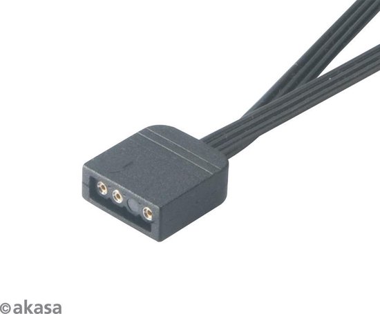 Akasa Addressable RGB LED Splitter Cable 1 - 2 splitter and extension cable 12cm - Akasa