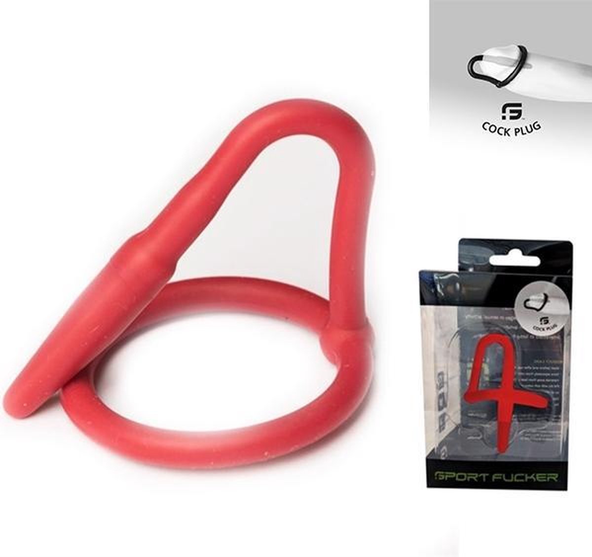 Goedkoopste Sport Fucker - Siliconen Cock Plug - Rood
