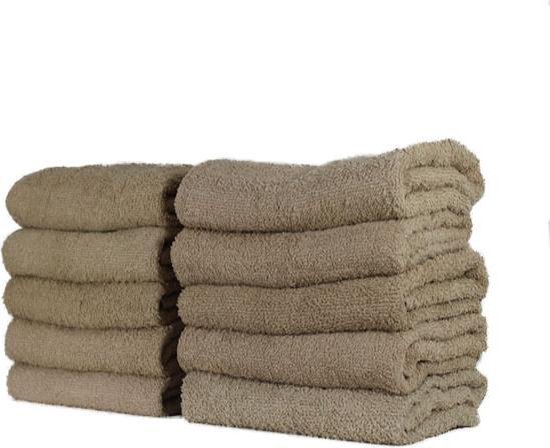Menagerry kloon Afwijzen Katoenen Handdoek – Taupe - Set van 12 Stuks - 50x100 cm - Heerlijk zachte  badhanddoeken | bol.com