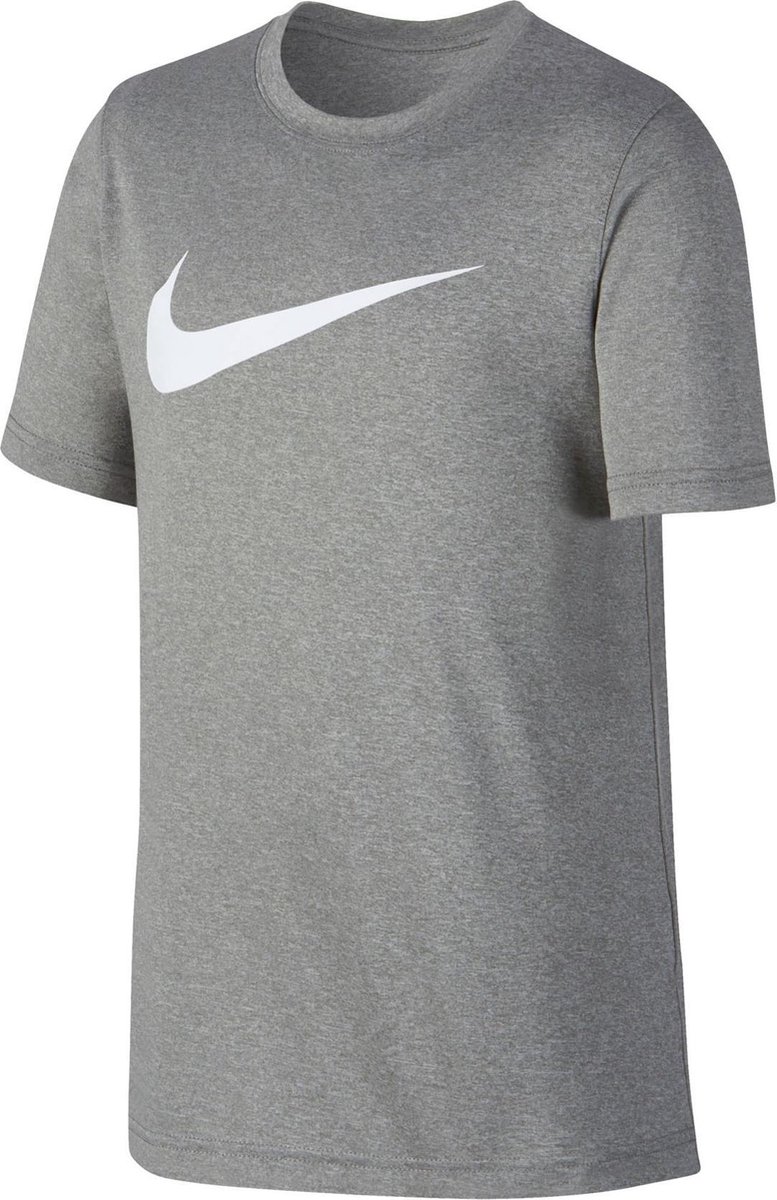 Nike Dry SS Swoosh Shirt Junior Sportshirt – Unisex Grijs
