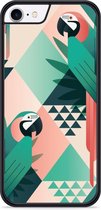 iPhone 8 Hardcase hoesje Exotic Trendy Parrots - Designed by Cazy