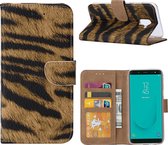 Hoesje voor Samsung Galaxy J6 2018 J600 - Book Case - Tijgerprint