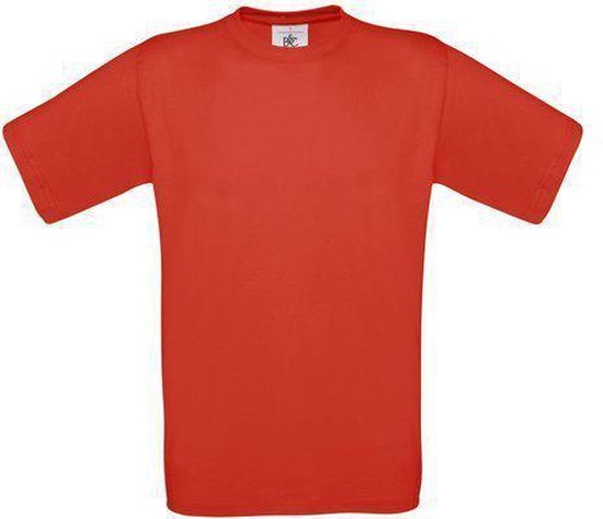 B&C Exact 150 Kids T-shirt Red Maat 5/6 (onbedrukt - 5 stuks)