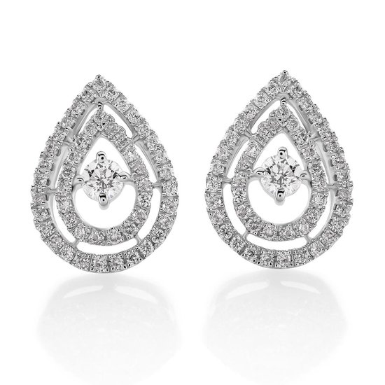 Orphelia OD-5298 - Oorstekers - 18 Karaat Witgoud / Diamant 0.53 ct