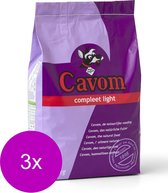 Cavom Compleet Light Rund&Schaap - Hondenvoer - 3 x 5 kg