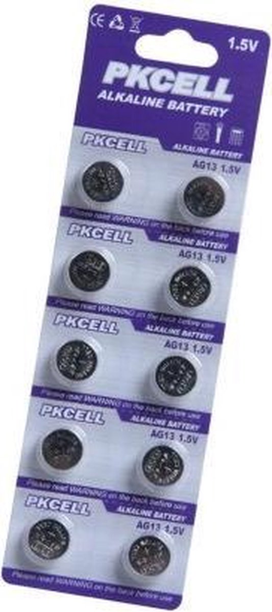 Piles AG13 alcalines 10 pièces / pile bouton / également nommées