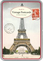 Vintage Paris Glitter Greetings Postcards