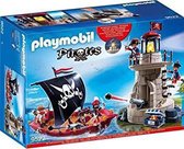 Playmobil Pirates 9522 Piratenboot en Vuurtoren met Soldaten.
