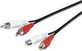 Microconnect 2xRCA/2xRCA 1.5m 1.5m 2 x RCA 2 x RCA Zwart, Rood, Wit audio kabel