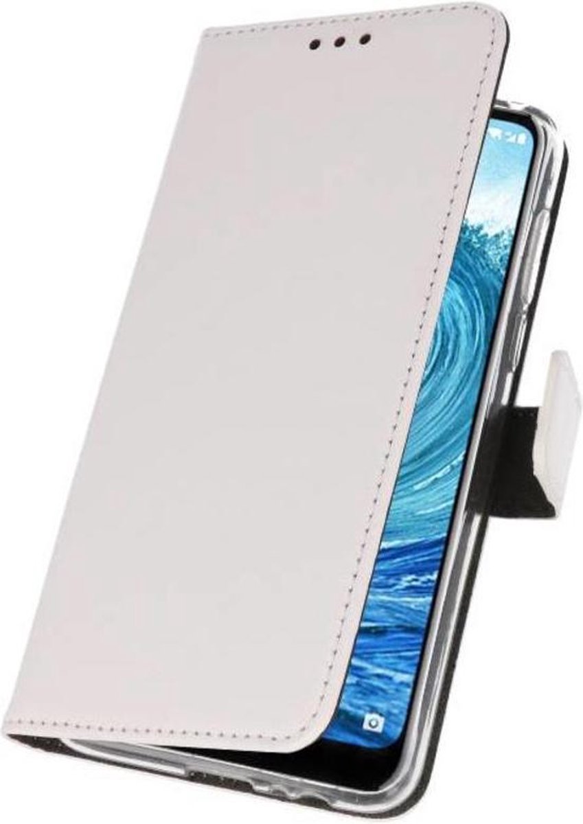 Bestcases Pasjeshouder Telefoonhoesje Nokia 5.1 Plus - Wit