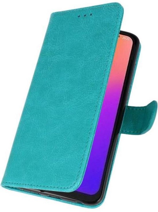 Groen Bookstyle Wallet Cases Hoesje voor Motorola Moto G7