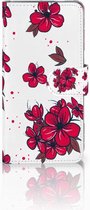 Nokia 3.1 (2018) Bookcase Hoesje Design Blossom Red