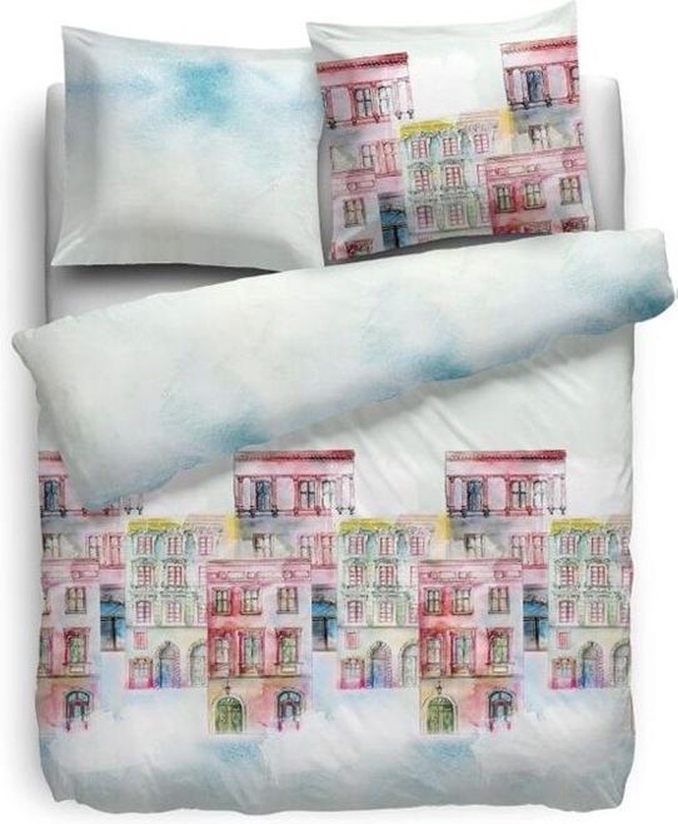 Heckettlane HNL Pure Cotton Boulevard Dekbedovertrek - Eenpersoons - 135x200 + 80x80 cm - Multi