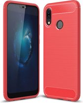 Armor Brushed TPU Hoesje Huawei P20 Lite - Rood