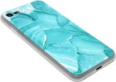 Kristal hoesje blauw siliconen Geschikt voor iPhone SE (2022/ 2020)/ 8/ 7