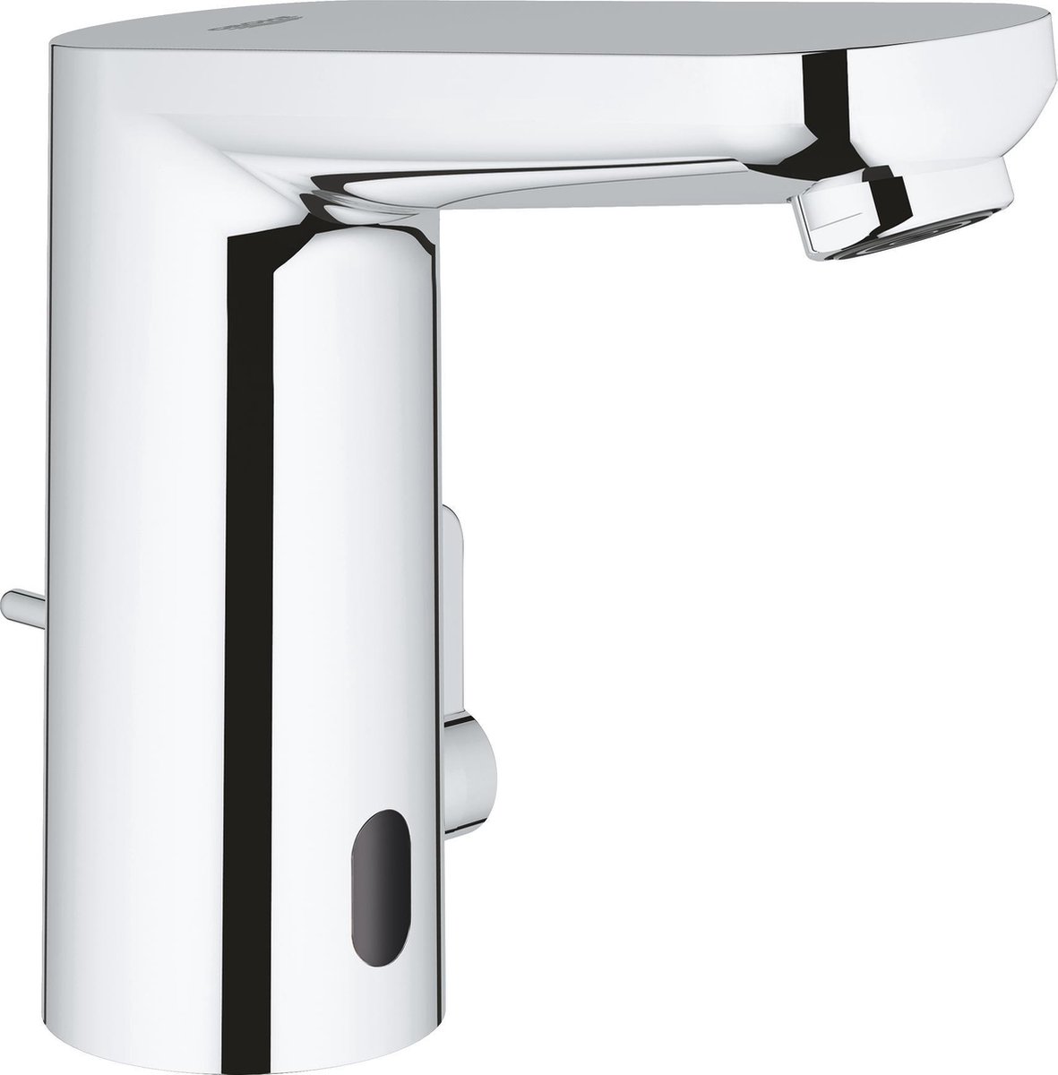 GROHE Eurosmart Cosmopolitan E waterbesparende elektronische wastafelkraan met infrarood met menging met trekwaste met batterij 6V chroom