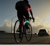 Feux de course réfléchissants 2 pièces - Brassard de sport de course / vélo avec lumières LED rouges