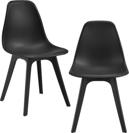 Design stoel Lendava 2 stuks set - zwart