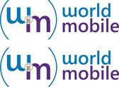 WorldMobile Internationale prepaid simkaart DUO verpakking met 2 uur (120 minuten) internationale beltegoed. WorldMobile simkaarten bellen elkaar voor slechts 0.19 €/min tussen 150 landen. Be