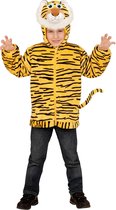 "Vest met capuchon tijger voor kinderen - Kinderkostuums - 98/104"