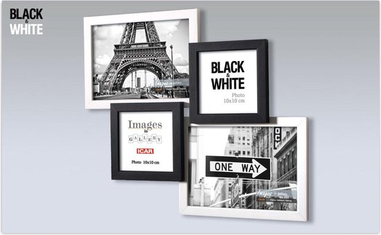 Icar Multi Fotolijst Black & White 43
