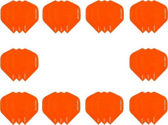 Afbeelding van het spel 10 sets (30 stuks) Super Sterke Oranje Poly XS100 - flights - dartflights